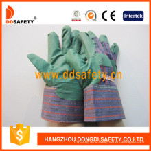 Green PVC Gloves with Stripe Back Dgp104